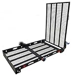 Hitch Carrier for Mobility Scooter, Wheelchair, Generator, Pressure Washer, 500 lb capacity, with anti-wobble clamp