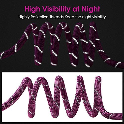 image for JBYAMUS 2 Pack 5 FT Strong Dog Leash with Comfortable Padded Handle, H