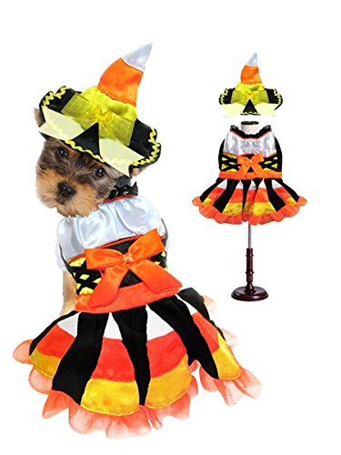 Witch Deluxe Halloween Costume w/ Hat For Dogs by Puppe Love