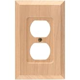 Amerelle Baker Single Duplex Unfinished Wood Wallplate