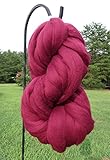 Burgundy Wine Wool Top Roving Fiber Spinning, Felting Crafts USA (4oz)