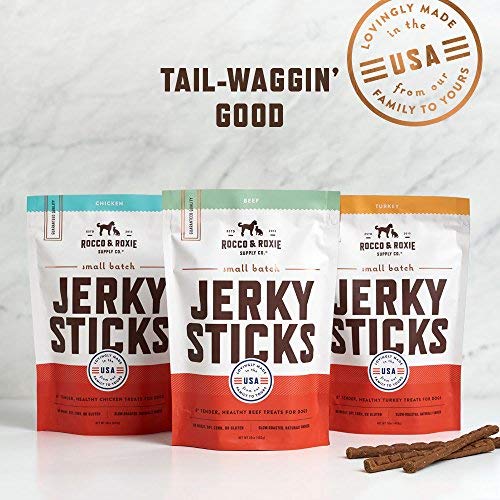 Rocco & Roxie Jerky Dog Treats Made in USA Puppy Supplies Healthy