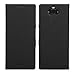 Foluu Compatible with Sony Xperia 10 Case, Flip Folio Wallet Case Slim Premium PU Leather Case ID Credit Card Slots Kickstand Magnetic Closure Clear TPU Bumper Cover Compatible Sony Xperia 10 (Black)