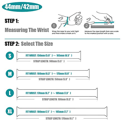 InvokerTech Gevlochten Band Compatibel voor Apple Watch 40/38mm 44/42mm, Geweven Solo Loop Vervangende band Compatibel… - Afbeelding 3