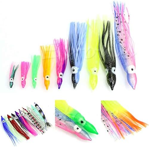 10Dare Fishing Bait Lure 10 Pack - Octopus Squids Soft Skirts