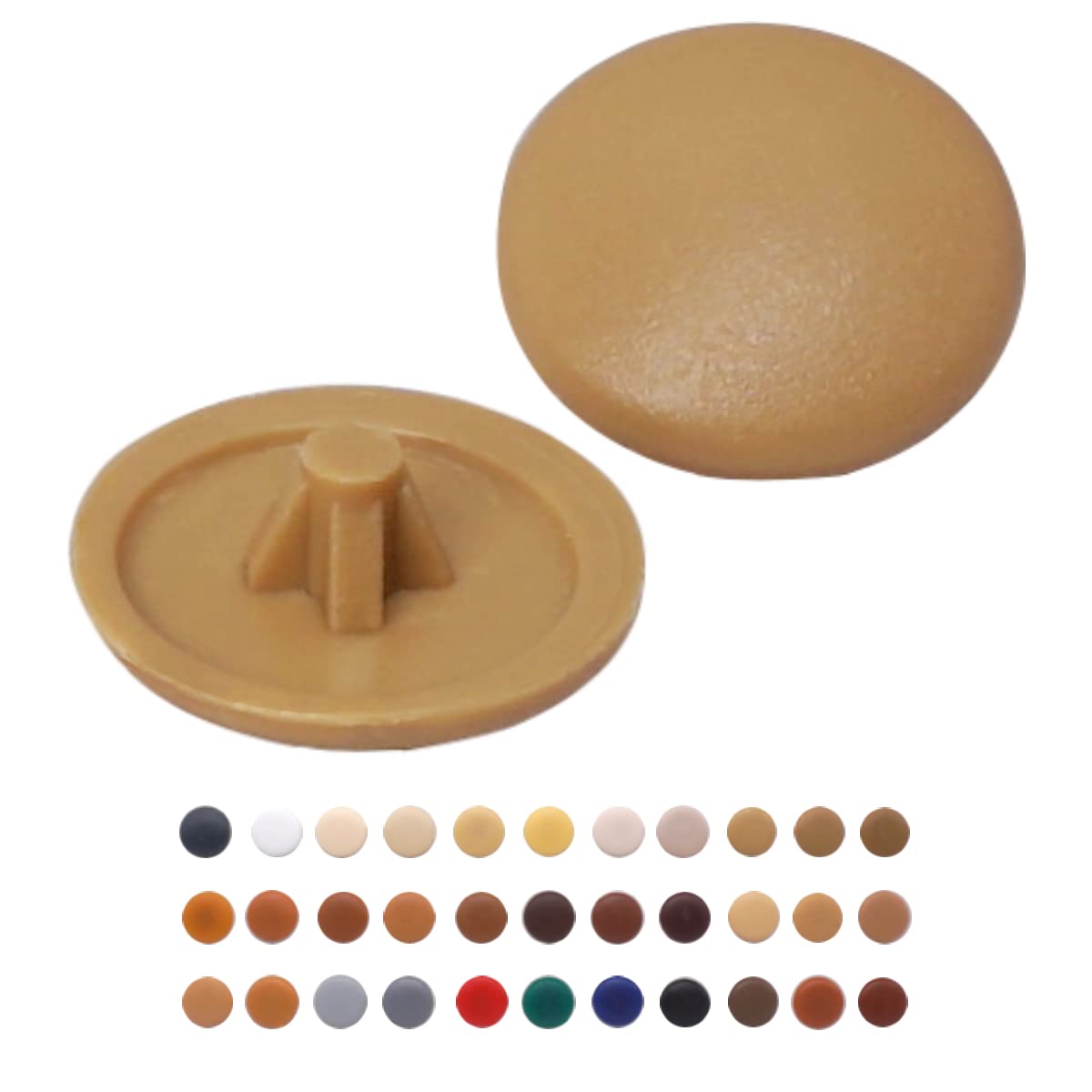 (Pack of 50 pcs) Pozi Screw Cover Caps 12 mm Diameter, Pozidriv Head Clip On Plastic Covers, Furniture Decorative Cap (50, Brown S8)