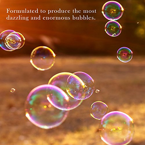 rainbow yuango 1000ML Safety Tasteless Big Bubbles Solution Refill 34 Ounces Gazillion Bubble Bottle Replacement Non-Toxic Premium Soap Bubble Liquid Refill Bubble Juice(Pink)