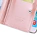 BENTOBEN Case for iPhone 6S Plus/6 Plus, Shiny Bling Flip Sparkle Folio Wallet Case Card Slots Cash Holder Wrist Strap Phone Case for Apple iPhone 6S Plus/6 Plus, Rose Gold/Pink