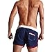 LETSQK Men's Sexy Swimwear Shorts Surf Swimsuit Swim Trunks Blue M