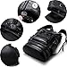 Leather Backpack For Men with USB Waterproof Large Capacity Backpack School College Bookbag Laptop Computer Backpack with Shoe Compartm Travel Bag Extra Capacity Casual Vintage Daypacks for Men(black)
