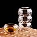 Zen Room Double Wall Glass, Borosilicate Glass Tea Cups 2oz,Set of 4/Insulated Thermal & Heat Resistant Design
