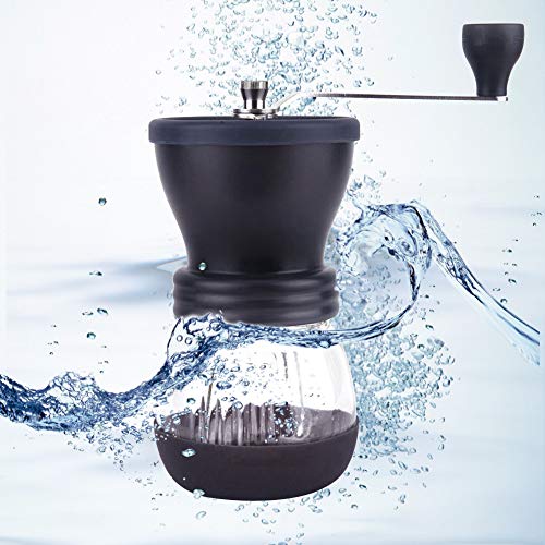 Sihand Portable Manual Coffee Grinder Ceramic Coffee Grinder Quality Coffee Grinder (Black) - Thumbnail 2
