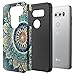 Rosebono for LG V30 Case, LG V30 Plus Case, Hybrid Dual Layer Shockproof Hard Cover Graphic Fashion Cute Colorful Silicone Skin for LG V30 / LG V30Plus (Green Mandala)