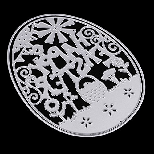Easter Eggs Cutting Dies Stencil DIY Scrapbooking Photo Album Decor, Easter Greeting Card DIY Craft Die-cuts Stencils