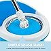 Valuebox 360°Spin Mop Bucket System Stainless Steel with Extended Length Handle&2 Microfiber Mop Heads, EasyWring Spin Mop Bucket System, Magic Spinning Mop Floor Cleaning System for Home Kitchen