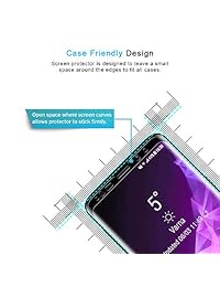 TOCOL - Protector de pantalla para Samsung Galaxy S9 Plus, [marco de alineación de fácil instalación] [carcasa amigable] [3D curvado] [cobertura completa] cristal templado con garantía de por vida de reemplazo