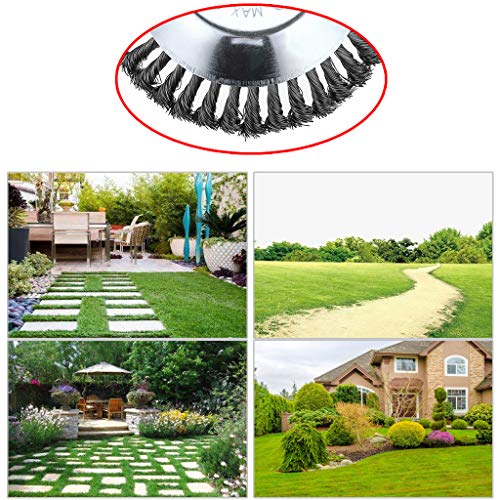 image for Skelang 6 Inches Trimmer Head Cutter, Round Steel Wire Brush Cutter He