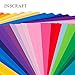 Inscraft 96 Sheets Premium Permanent Self Adhesive Vinyl Sheets, Double of 48 Pack 12