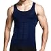 GKVK Mens Slimming Body Shaper Vest Shirt Abs Abdomen Slim, Blue, M(chest size 86cm-91cm/34inches-36inches)