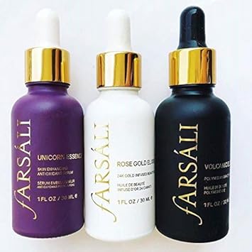 Farsali Face Serum Combo Offer- Farsali Elixir Gold, Unicorn Essence & Volcanic Elixir