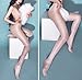 Kffyeye Sheer Pantyhose High Waist Open Crotch Tights Shiny Silk Stockings, Ultra Shimmery Plus Footed 30D Tights (1pcs Pink)