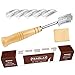 PRADLAR - Bread Lame Set with 6 Blades and Leather Protective Cover and Artisan Bread Bakers eBook Included - Top Quality Hand Crafted Bread Scoring Tool - Grignette