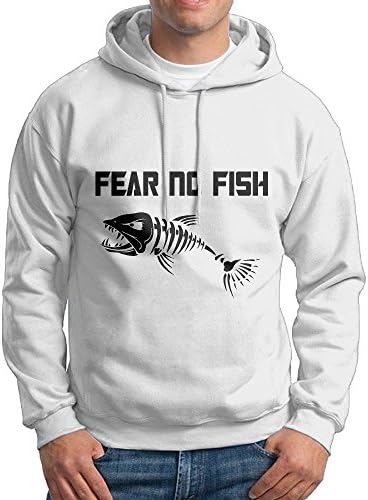 Tchol Hoodies Fear No Fish Fishing Skull Skeleton 100% Cotton Man's Hoodies Graphic Fleece Sweatshirts