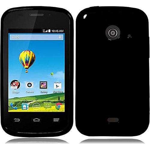 HRWIRELESS(TM) For ZTE Zinger Z667T Frosted TPU Cover Case (Black)