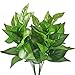Gtidea 2pcs Artificial Epipremnum Aureus Leaves Silk Grass Fake Plants Bridal Home Garden Office Floor Restaurant Wedding Decoration Green