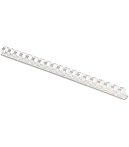 Fellowes Plastic Comb Binding Spines, 5/16 Inch Diameter, White, 40 Sheets, 100 Pack (52508) : Binding Spines : Office Products