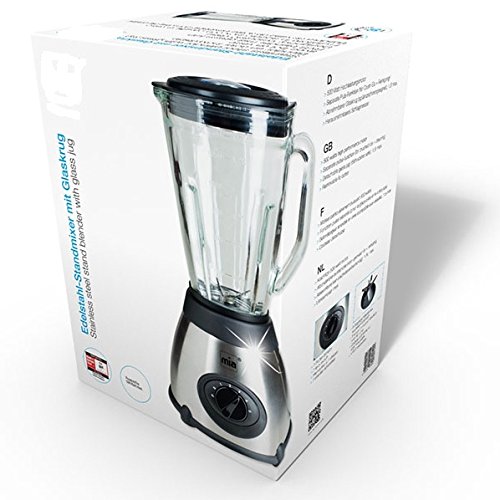 VitaSpeed Edelstahl Standmixer Smoothie Maker mit Glaskrug (500 Watt), 1,5 L Fassungsvermögen, Mixer mit 19.000 U/min… – Bild 5