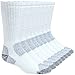 Working Person's 8766 White 4-Pack Steel Toe Crew Socks - Made In The USA (Large)