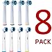 Generic Oral B Braun Replacement Brush Heads – 8 Pack Assorted Toothbrush Heads – Easy Cleaning For Kids And Adults - Electric Toothbrush Replacement