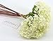 12 pcs Lovely Mini Hydrangea Artificial Fake Plastic Mini Fresh Silk Flower Arrangement Home Decorative Flowers(White)