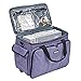 HOMEST Deluxe Sewing Machine Case on Wheels, Rolling Trolley Tote with Shoulder Strap and Strong Carry Handles, Compatible with Singer & Brother Machine (Purple)