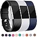 Wepro Replacement Bands for Fitbit Charge 2 HR , 3-Pack Fitbit Charge2 Wristbands, Small, Black, Blue, White