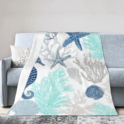 Sea Ocean Throw Blanket 60"X50