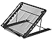 Halter Mesh Laptop Stand and Book Holder, Portable Book Stand for Reading, for Resting Laptop, Notebook, iPad, Tablet Adjustable, Collapsible, Ventilated (Black)