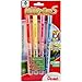 Pentel Handy-line S Retractable Highlighter, Chisel Tip, Assorted Ink Colors, 4/ Pack (SXS15BP4M)