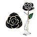 ZJchao Gifts fro Her Women 24K Gold Rose Made from Real Fresh Long Stem Roses Flower, Great Anniversary with Gift Box & Stand (Black Rose with Stand)