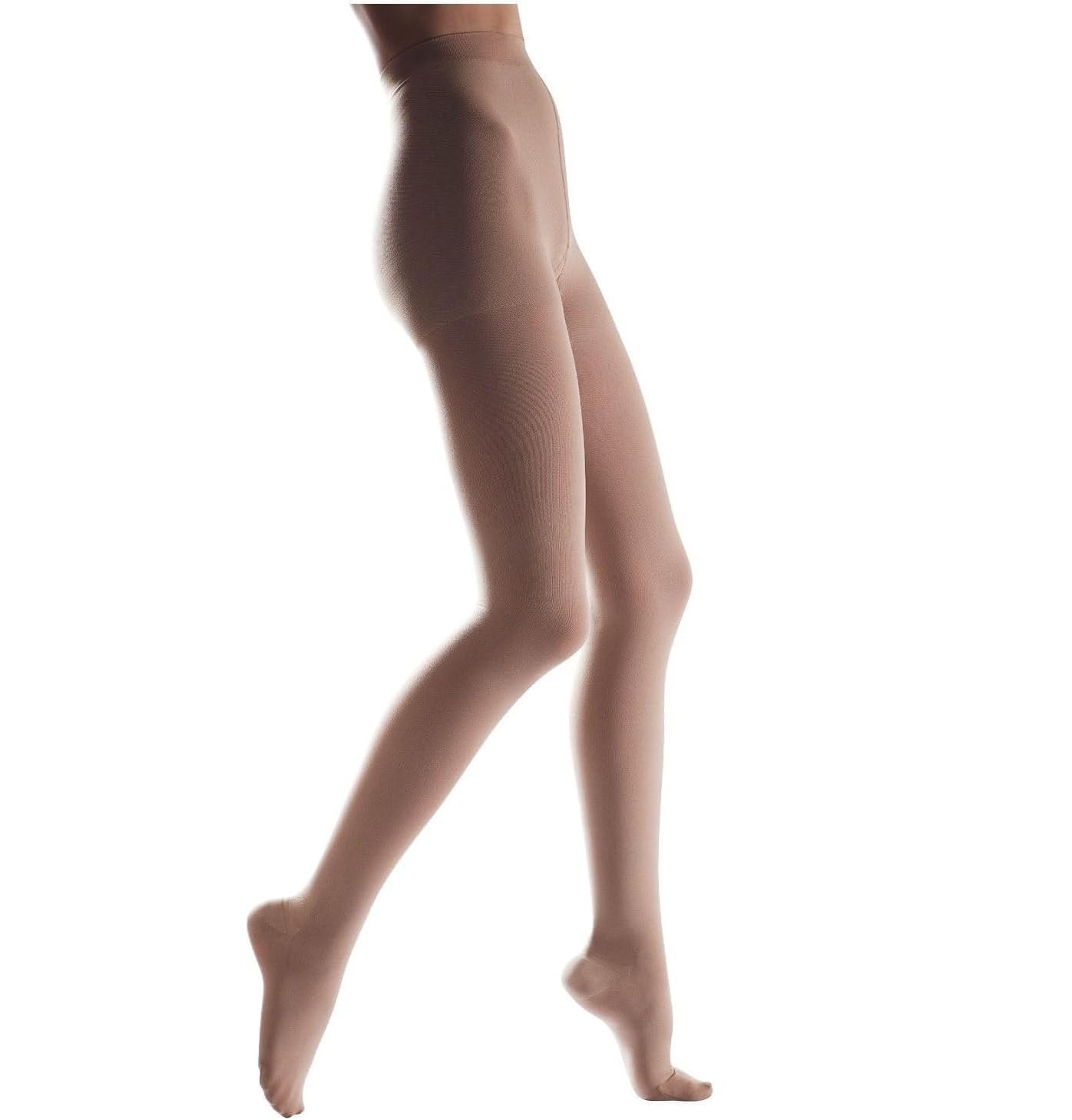 Medical Compression Tights for Women – Class II (23-32 mmHg) Graduated Support Pantyhose with Closed Toe – Reinforced Heel – Comfortable Wide Waistband