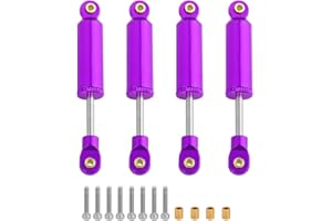 Pothyes Ascent 18 4PCS Built-in Spring Shocks Absorbers Damper for 1/18 RC Crawler Redcat Ascent-18 Metal Upgrade Part (purple, 53mm)