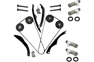 Engine Timing Chain Kit With VVT Gear Sprocket Guides, Tensioners, Solenoids, PHASERS KIT For Ford F150 3.5L Ecoboost,Expedit