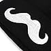 New Black Unisex Women Men Mustache Print Knit Mixed Cotton Ski Beanie Hat Cap by Generic