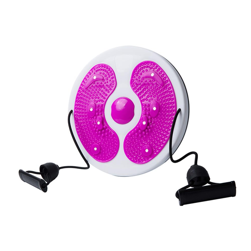 BFXMV Twist Board, Twist Board Waist Twisting Disc, Waist Twisting Board, Exercise Twister With Drawstring Massage Foot Sole, Home Fitness Gym Equipment, Rose Red