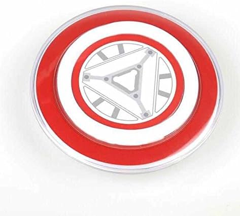 Ironman Edition-Wireless Qi Pad Charger for Samsung Galaxy S6, S6 Edge-Compatible with Galaxy S4, 4, S5, S6,-Galaxy Note 3, 4,5- Galaxy Note Edge-Stylish, Convenient & Portable (Red)