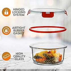 NutriChef Superior Glass Food Storage Containers