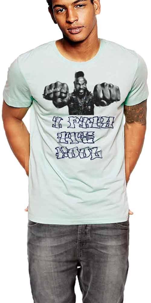 Shirts Black History Month T Shirt 80s Action Movie Icon Light Blue Tee T Shirts