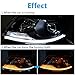45CM LED Strip Lights DRL Flexible Daytime Running Lights,White-Amber Dual Color 2pcs Waterproof Flexible Ultrathin LED strip light Turn Signal Lights Taillight Headlight Decorative Kits 17inch