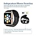 Bluetooth Smartwatch + Unlocked Watch Cell Phone for Android/iPhone Smart Phones (golden&black)